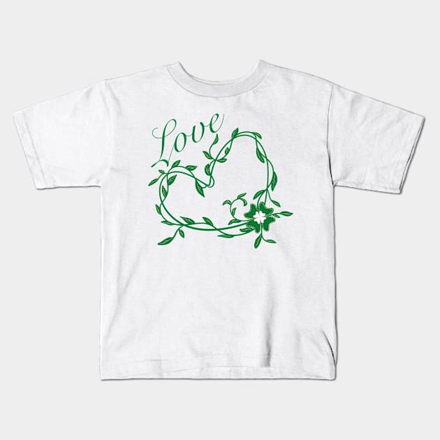 Love Clover Kids T-Shirt by Xatutik-Art